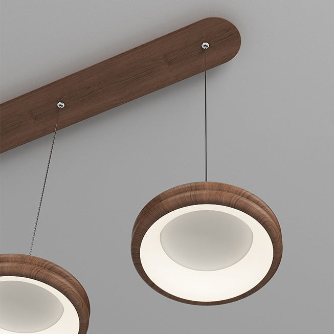 Contemporary Scandinavian Round Acrylic Iron LED Pendant Light For Dining Room