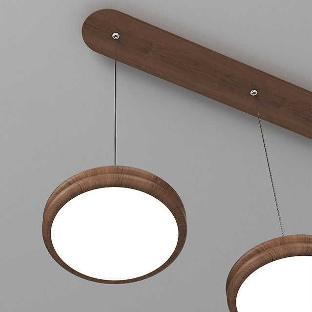 Contemporary Scandinavian Round Acrylic Iron LED Pendant Light For Dining Room