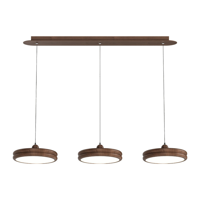 Contemporary Scandinavian Round Acrylic Iron LED Pendant Light For Dining Room