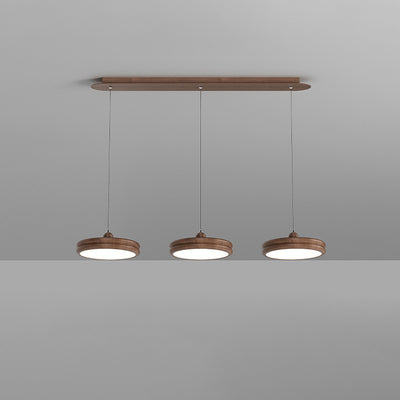 Contemporary Scandinavian Round Acrylic Iron LED Pendant Light For Dining Room