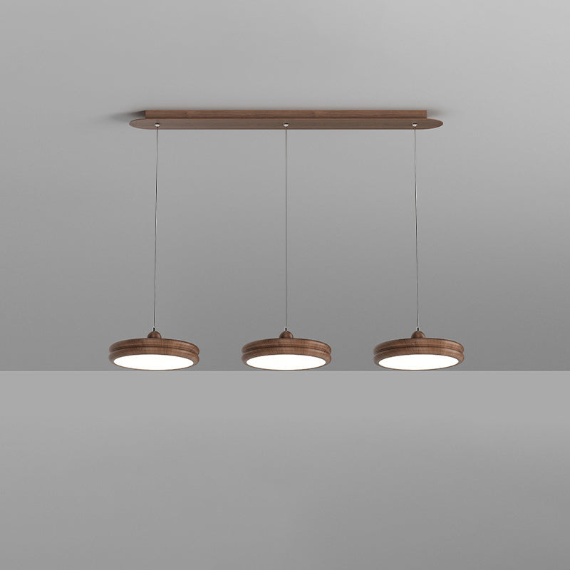 Contemporary Scandinavian Round Acrylic Iron LED Pendant Light For Dining Room