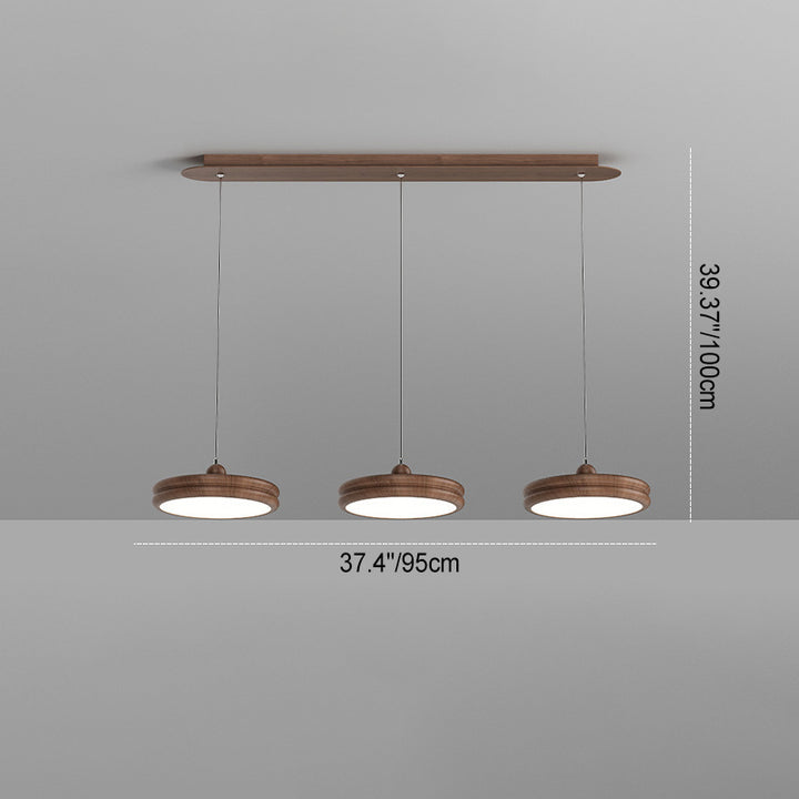 Lustre suspendu LED en acrylique rond contemporain scandinave pour salle à manger 