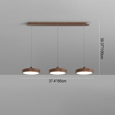 Contemporary Scandinavian Round Acrylic Iron LED Pendant Light For Dining Room
