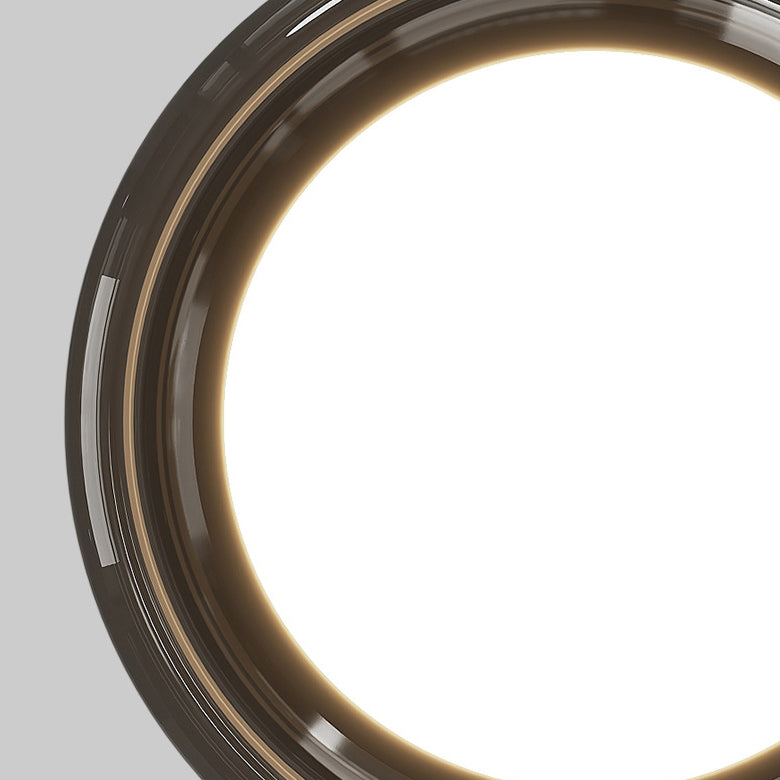 Moderne Art Deco Runde Acrylglas Hardware LED Semi-Flush-Mount Deckenleuchte für Flure 