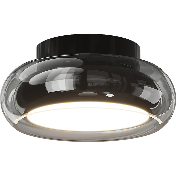 Moderne Art Deco Runde Acrylglas Hardware LED Semi-Flush-Mount Deckenleuchte für Flure 