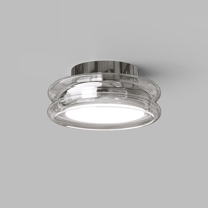 Moderne Art Deco Runde Acrylglas Hardware LED Semi-Flush-Mount Deckenleuchte für Flure 