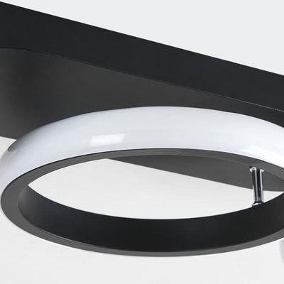 Modern Simplicity Round Square Acrylic Iron LED Semi-Flush Mount Ceiling Light For Hallways