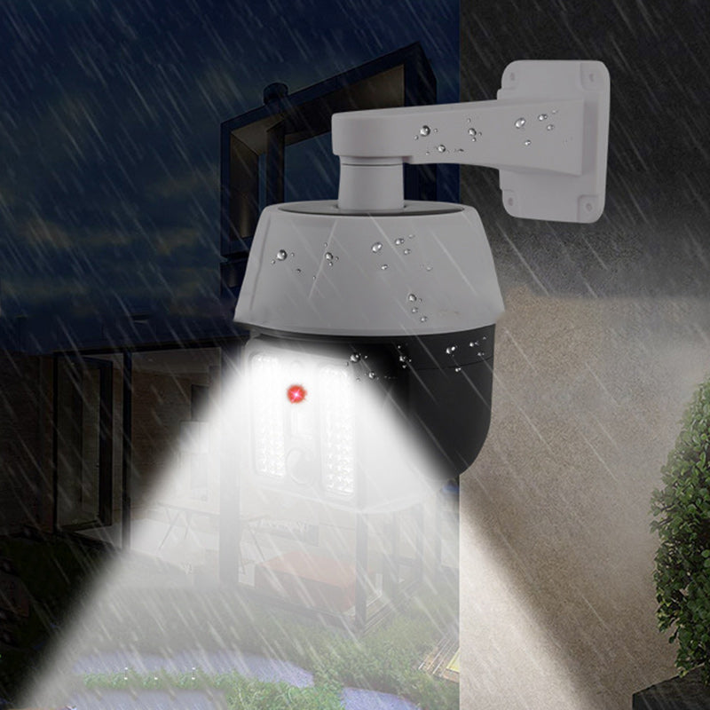 Lámpara de Aplique de Pared LED Solar de Imitación Creativa Contemporánea a Prueba de Agua de Silicona ABS PC para Patio Exterior 