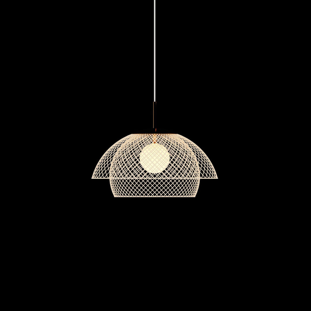 Traditional Japanese Iron Net Hardware 1 - Light Pendant Light For Dining Room