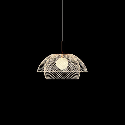 Luminaire suspendu traditionnel japonais en rotin 1 - Lumière pour salle à manger 
