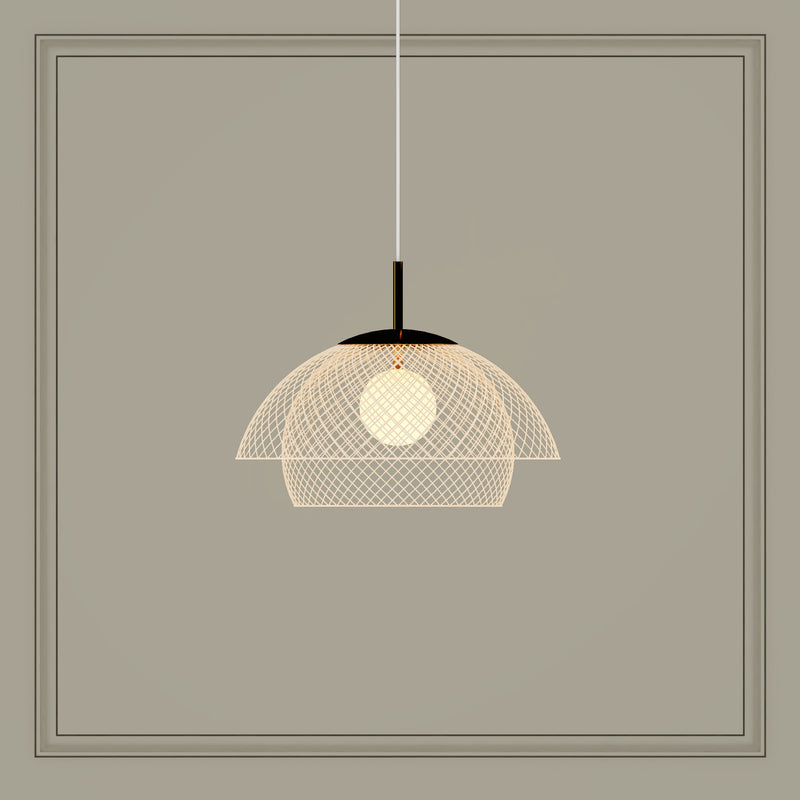 Luminaire suspendu traditionnel japonais en rotin 1 - Lumière pour salle à manger 