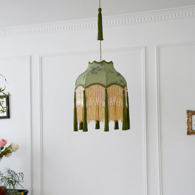 Traditioneller chinesischer Stickstoffstoff Messing 1 - Licht Pendelleuchte für Wohnzimmer 