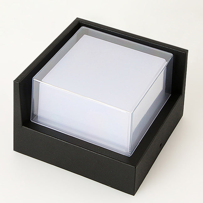 Lampe murale LED en acrylique et aluminium étanche de forme ronde et carrée, pour patio extérieur, simplicité moderne 