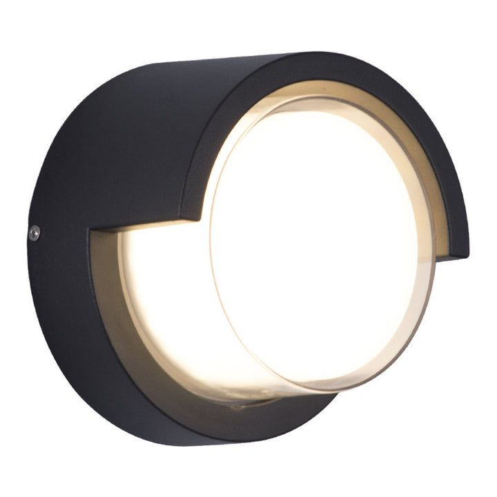 Lampe murale LED en acrylique et aluminium étanche de forme ronde et carrée, pour patio extérieur, simplicité moderne 