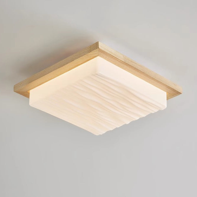 Plafonnier LED carré rétro contemporain en blocs acryliques pour salon 