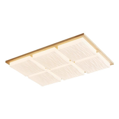 Plafonnier LED carré rétro contemporain en blocs acryliques pour salon 