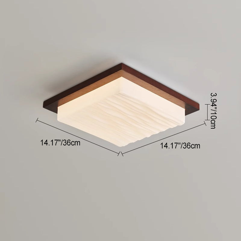 Plafonnier LED carré rétro contemporain en blocs acryliques pour salon 