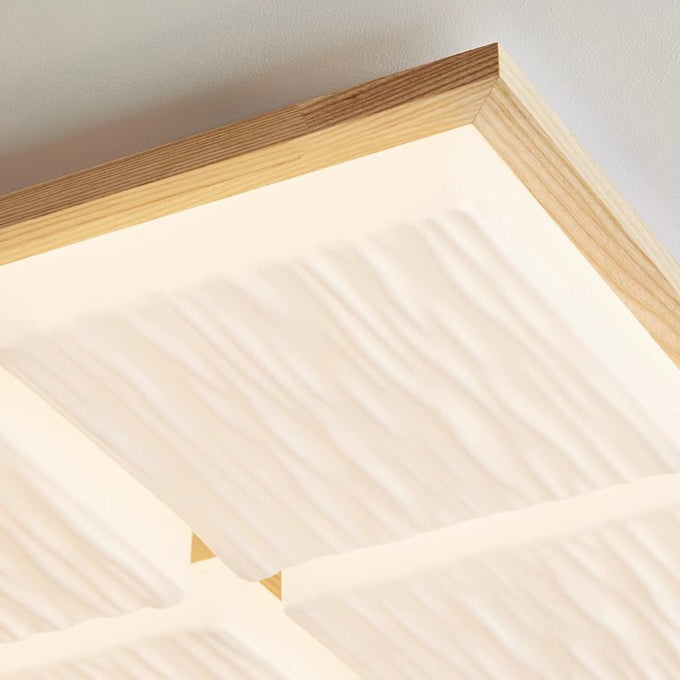 Plafonnier LED carré rétro contemporain en blocs acryliques pour salon 