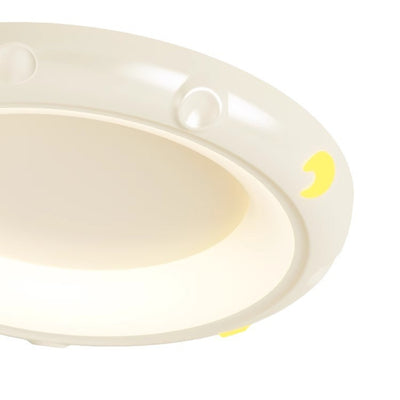 Moderne Einfachheit Sterne Mond Runde Eisen ABS Harz LED Deckenleuchte für Schlafzimmer 