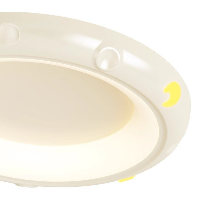 Moderne Einfachheit Sterne Mond Runde Eisen ABS Harz LED Deckenleuchte für Schlafzimmer 