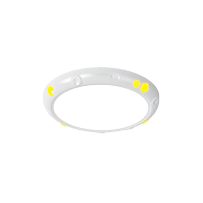 Moderne Einfachheit Sterne Mond Runde Eisen ABS Harz LED Deckenleuchte für Schlafzimmer 