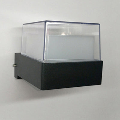 Lámpara de Aplique LED de Pared de Aluminio Acrílico Impermeable Cilindro Cubo de Simplicidad Moderna para Pasillos 
