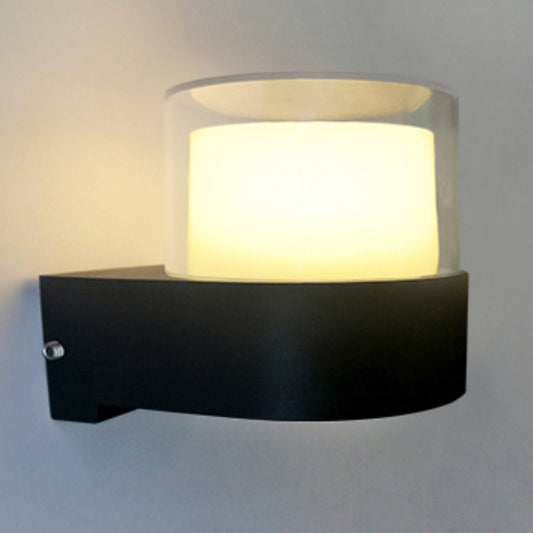 Lámpara de Aplique LED de Pared de Aluminio Acrílico Impermeable Cilindro Cubo de Simplicidad Moderna para Pasillos 