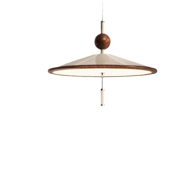 Traditionelle chinesische Hutform Aluminium Eisen LED Pendelleuchte für Esszimmer 