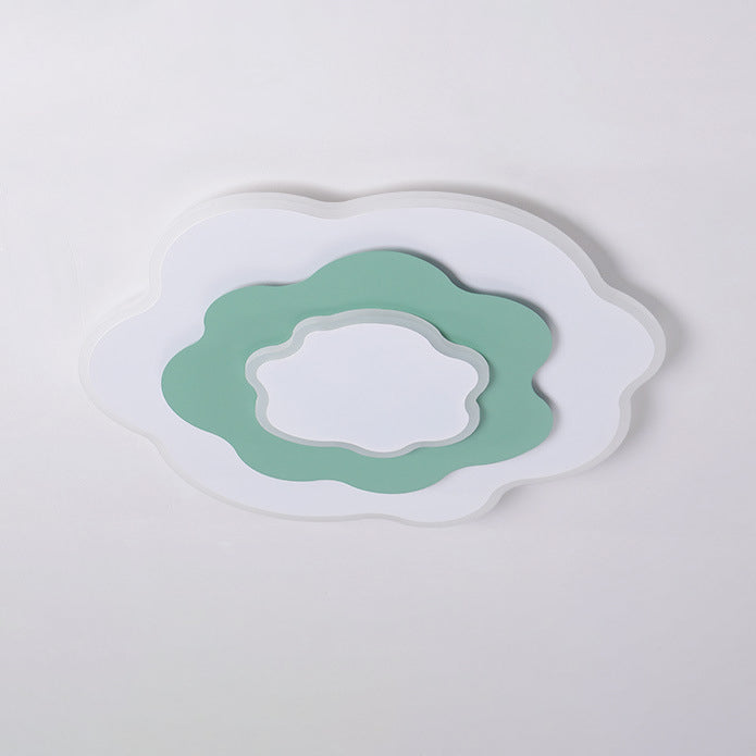 Plafonnier LED en fer aluminium acrylique contemporain et créatif pour chambre à coucher 