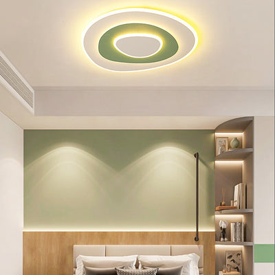 Plafonnier LED en fer aluminium acrylique contemporain et créatif pour chambre à coucher 