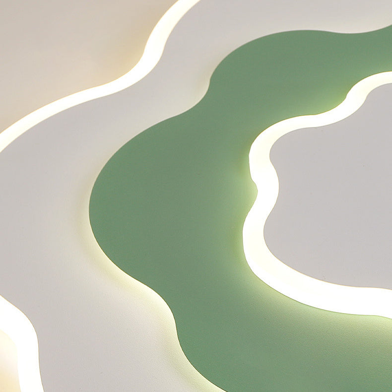 Plafonnier LED en fer aluminium acrylique contemporain et créatif pour chambre à coucher 