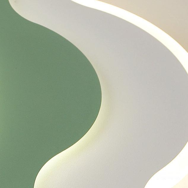 Plafonnier LED en fer aluminium acrylique contemporain et créatif pour chambre à coucher 