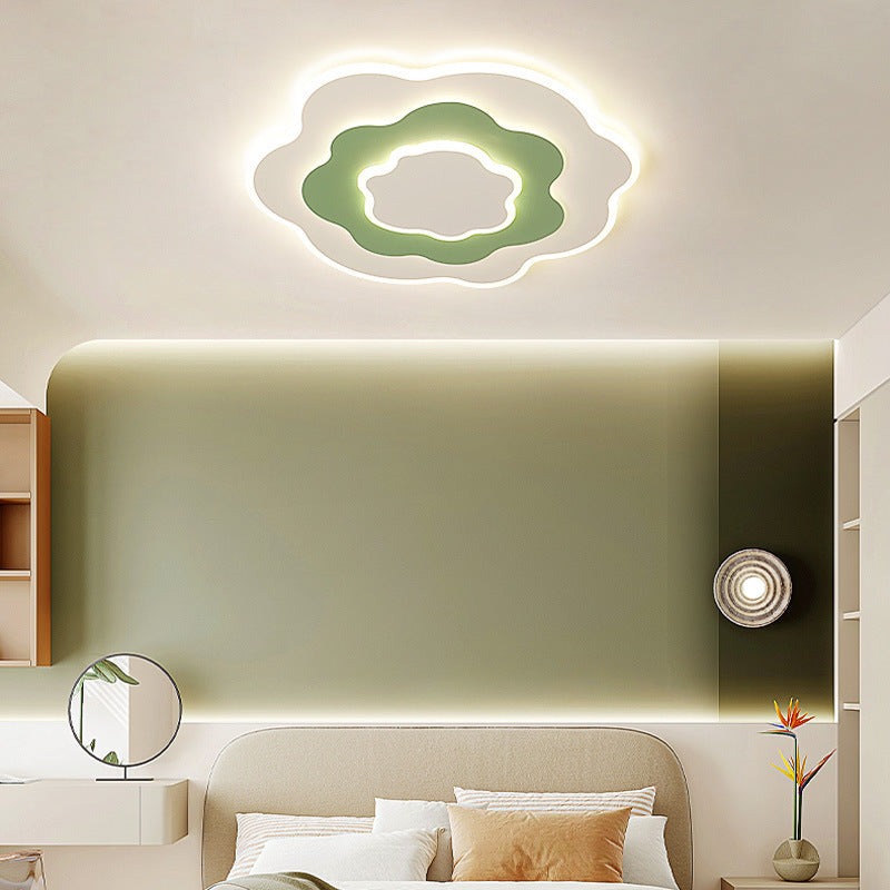 Plafonnier LED en fer aluminium acrylique contemporain et créatif pour chambre à coucher 