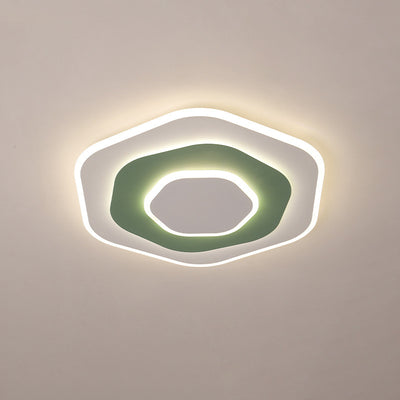 Plafonnier LED en fer aluminium acrylique contemporain et créatif pour chambre à coucher 