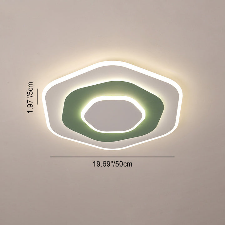 Contemporary Creative Flowers Iron Aluminum Acrylic LED Flush Mount Ceiling Light For Bedroom