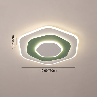 Plafonnier LED en fer aluminium acrylique contemporain et créatif pour chambre à coucher 