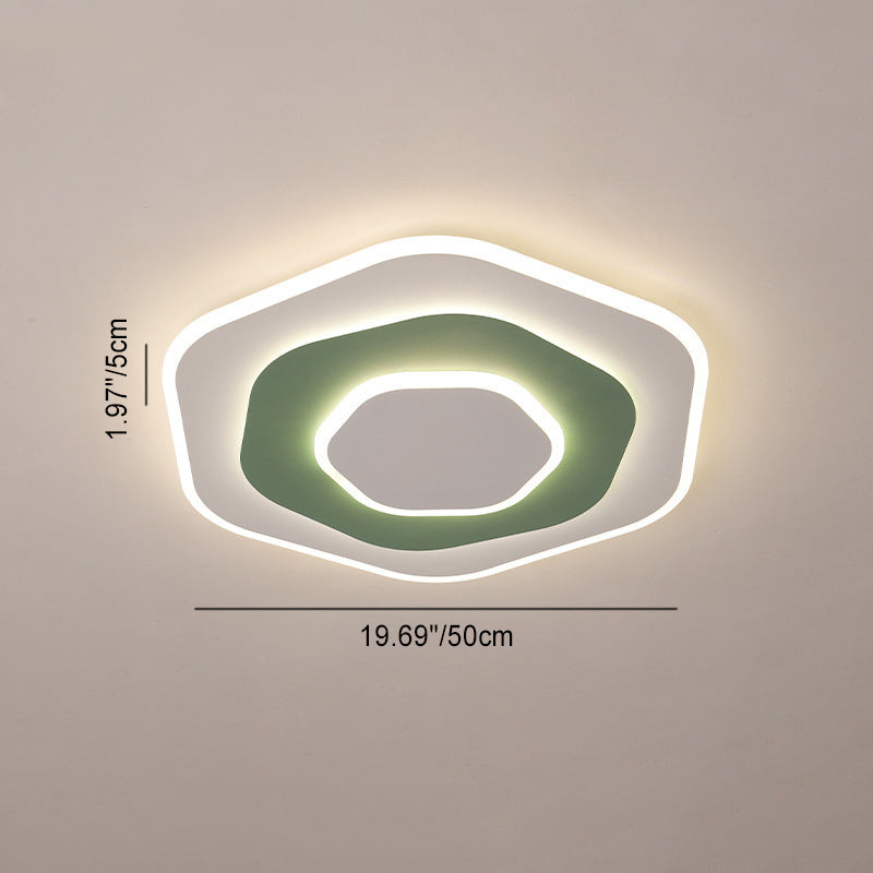 Plafonnier LED en fer aluminium acrylique contemporain et créatif pour chambre à coucher 