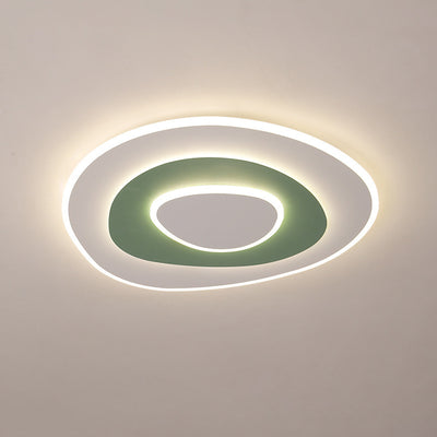 Plafonnier LED en fer aluminium acrylique contemporain et créatif pour chambre à coucher 