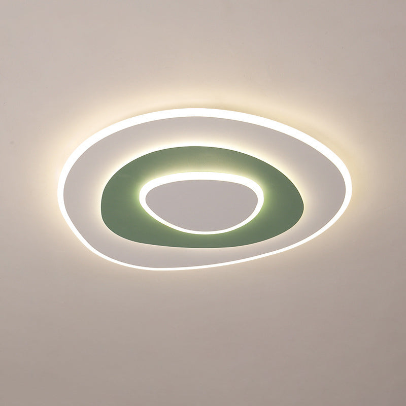 Plafonnier LED en fer aluminium acrylique contemporain et créatif pour chambre à coucher 