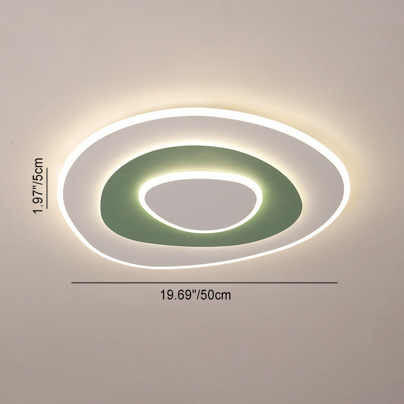 Plafonnier LED en fer aluminium acrylique contemporain et créatif pour chambre à coucher 