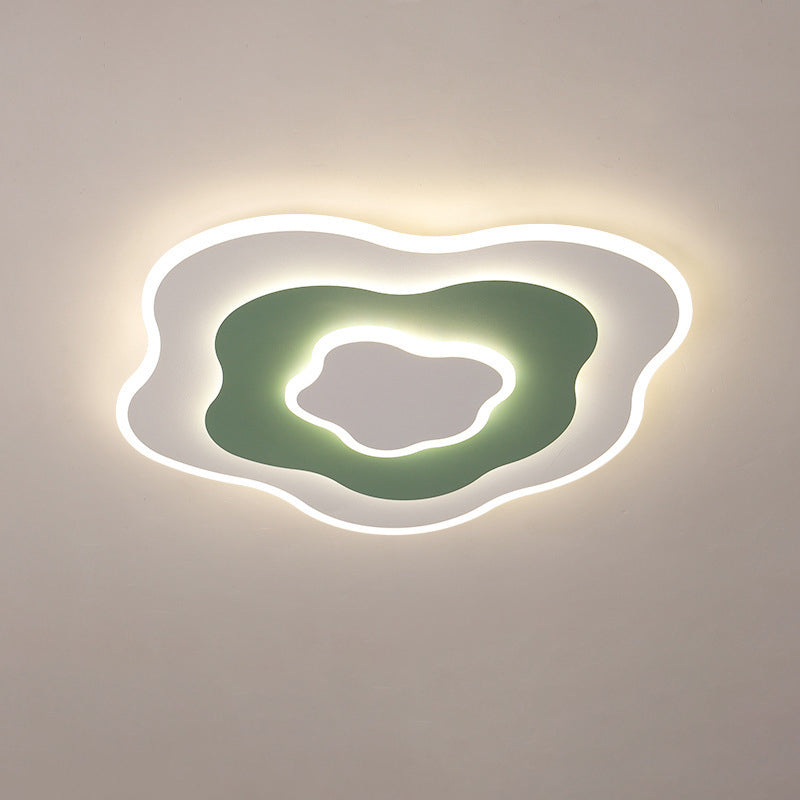 Plafonnier LED en fer aluminium acrylique contemporain et créatif pour chambre à coucher 
