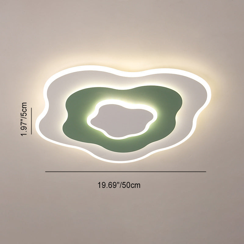 Plafonnier LED en fer aluminium acrylique contemporain et créatif pour chambre à coucher 