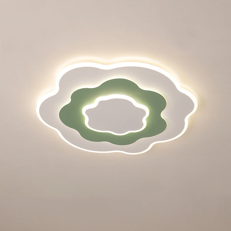Plafonnier LED en fer aluminium acrylique contemporain et créatif pour chambre à coucher 