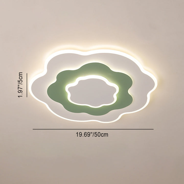 Plafonnier LED en fer aluminium acrylique contemporain et créatif pour chambre à coucher 