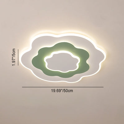 Plafonnier LED en fer aluminium acrylique contemporain et créatif pour chambre à coucher 