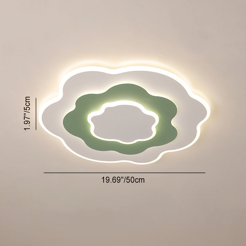 Plafonnier LED en fer aluminium acrylique contemporain et créatif pour chambre à coucher 