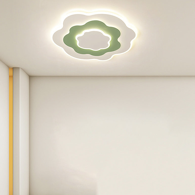 Plafonnier LED en fer aluminium acrylique contemporain et créatif pour chambre à coucher 