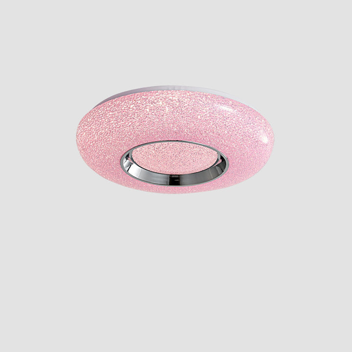 Contemporary Nordic Round Metal Acrylic LED Flush Mount Ceiling Light For Bedroom