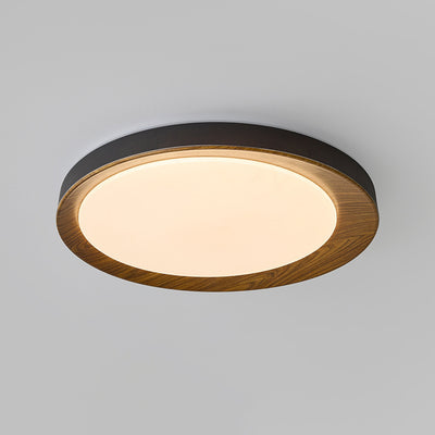 Plafonnier LED rond en fer acrylique rétro contemporain pour chambre à coucher 