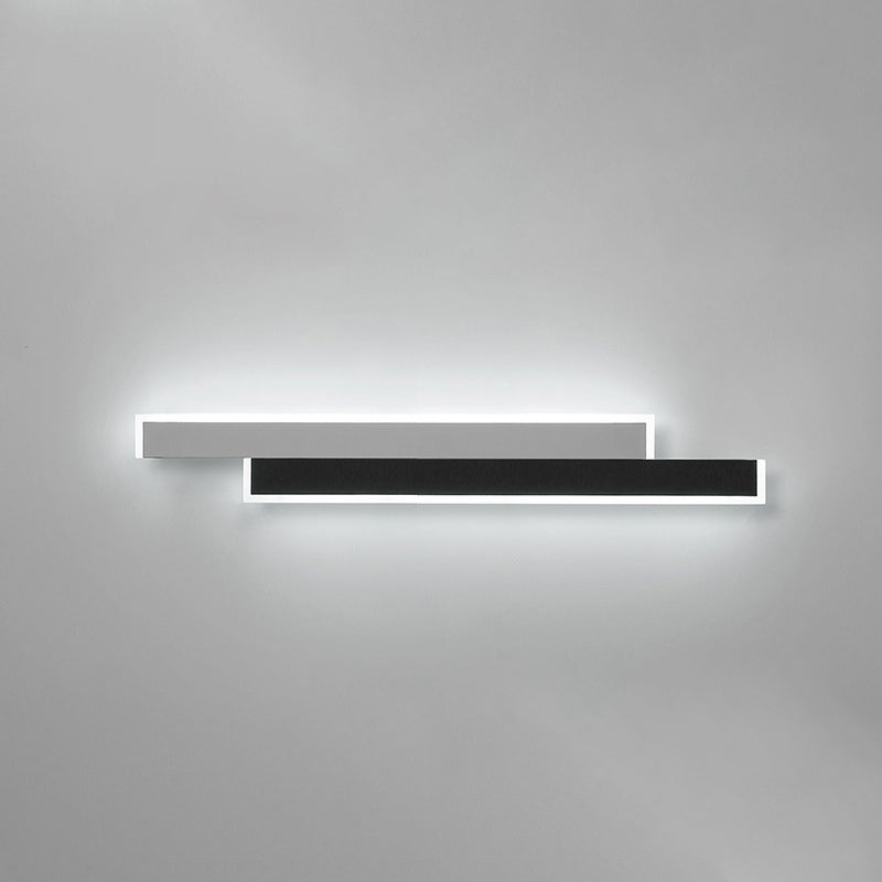 Moderne minimalistische Spleißung langer Streifen Eisen Acryl LED Wandleuchte für Wohnzimmer 